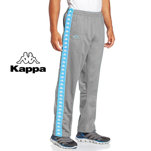 Kappa Sidetape Track Pants Tearaway Grey Blue Size XL - Picture 1 of 13